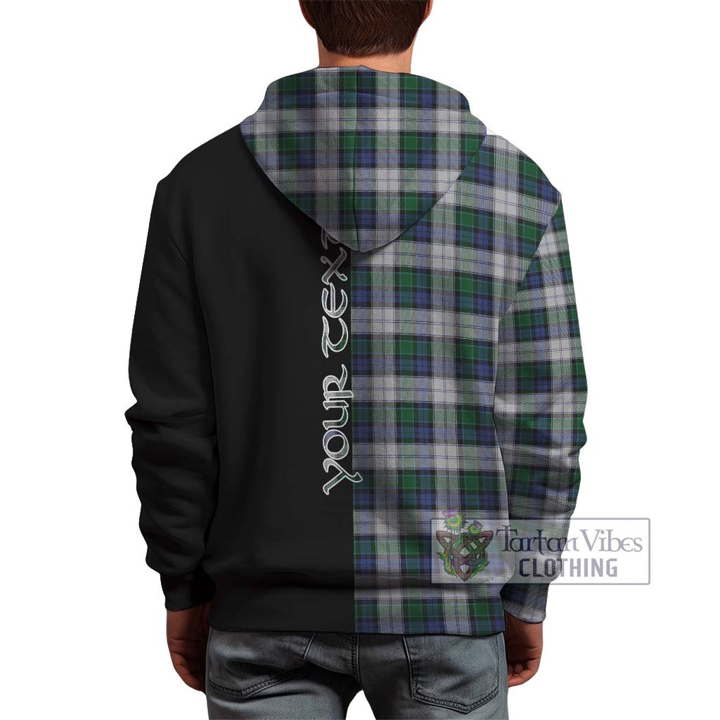 Graham Dress Tartan Hoodie with Family Crest and Half Of Me Style - Tartanvibesclothing Shop