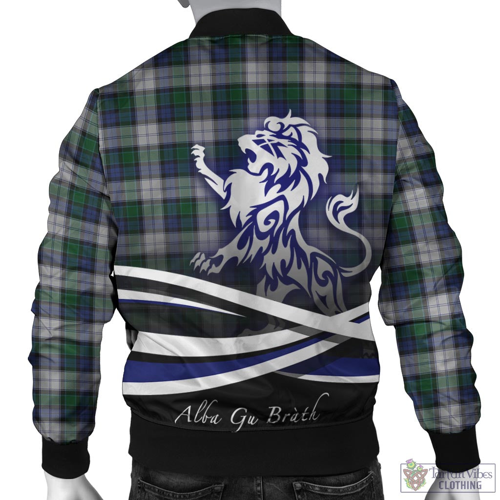 Tartan Vibes Clothing Graham Dress Tartan Bomber Jacket with Alba Gu Brath Regal Lion Emblem