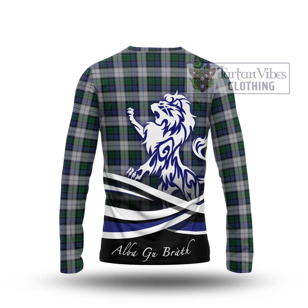 Graham Dress Tartan Long Sleeve T-Shirt with Alba Gu Brath Regal Lion Emblem - Tartanvibesclothing Shop