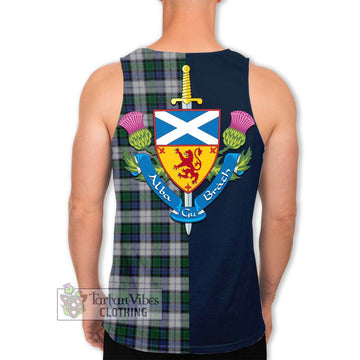 Graham Dress Tartan Men's Tank Top Alba with Scottish Lion Royal Arm Half Style