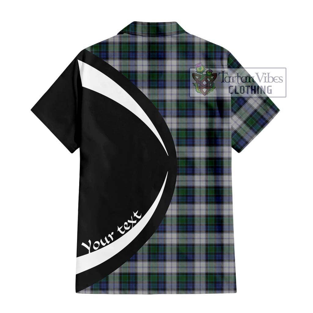 Graham Dress Tartan Short Sleeve Button Up with Family Crest Circle Style - Tartan Vibes Clothing