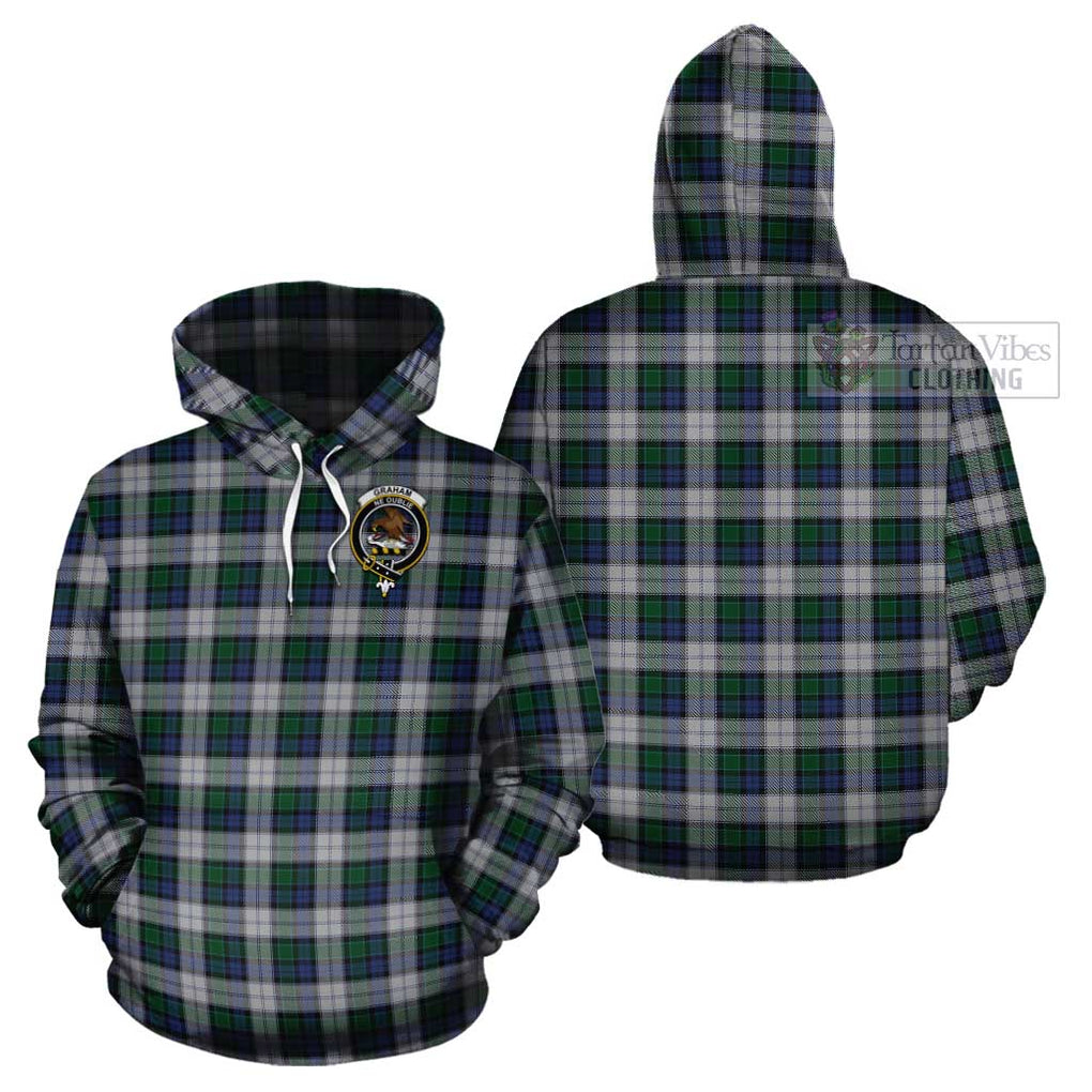 Graham Dress Tartan Cotton Hoodie with Family Crest Pullover Hoodie - Tartan Vibes Clothing