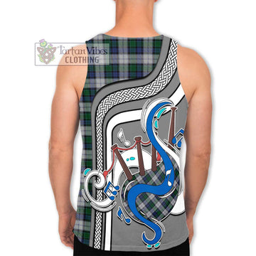 Graham Dress Tartan Men's Tank Top with Epic Bagpipe Style