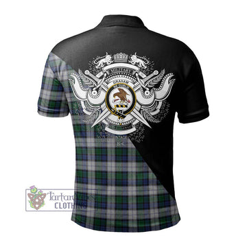 Graham Dress Tartan Polo Shirt with Family Crest and Military Logo Style