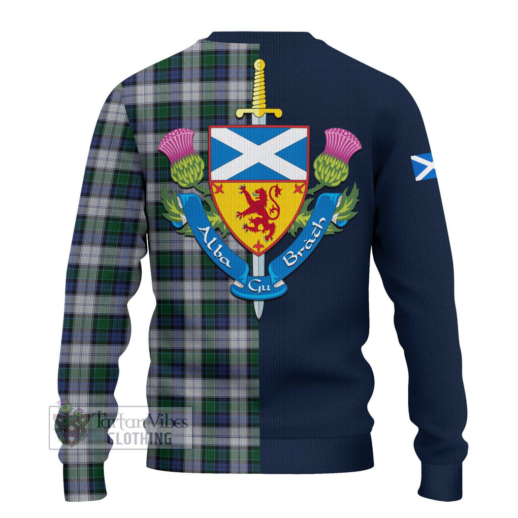 Tartan Vibes Clothing Graham Dress Tartan Knitted Sweater with Scottish Lion Royal Arm Half Style