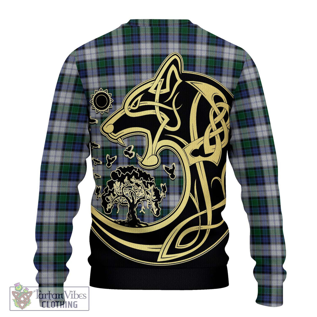 Graham Dress Tartan Knitted Sweater with Family Crest Celtic Wolf Style - Tartan Vibes Clothing