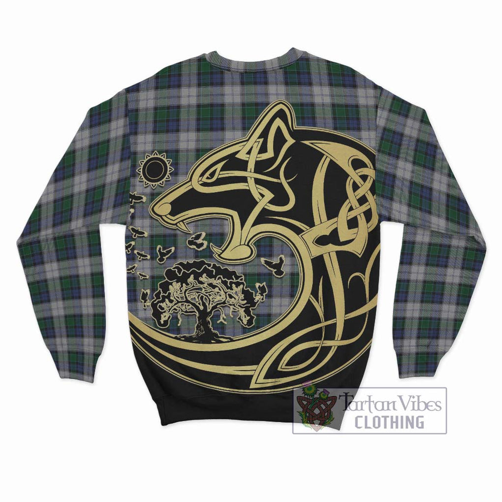 Graham Dress Tartan Sweatshirt with Family Crest Celtic Wolf Style - Tartan Vibes Clothing