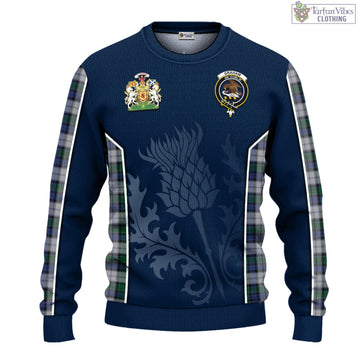 Graham Dress Tartan Knitted Sweatshirt with Family Crest and Scottish Thistle Vibes Sport Style