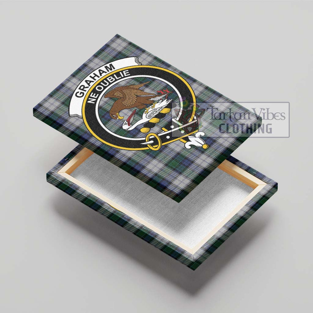 Graham Dress Tartan Canvas Print Wall Art with Family Crest - Tartan Vibes Clothing