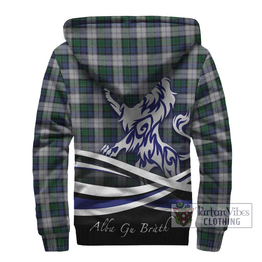 Graham Dress Tartan Sherpa Hoodie with Alba Gu Brath Regal Lion Emblem - Tartanvibesclothing Shop