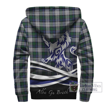 Graham Dress Tartan Sherpa Hoodie with Alba Gu Brath Regal Lion Emblem