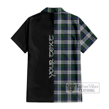 Graham Dress Tartan Short Sleeve Button Shirt with Family Crest and Half Of Me Style