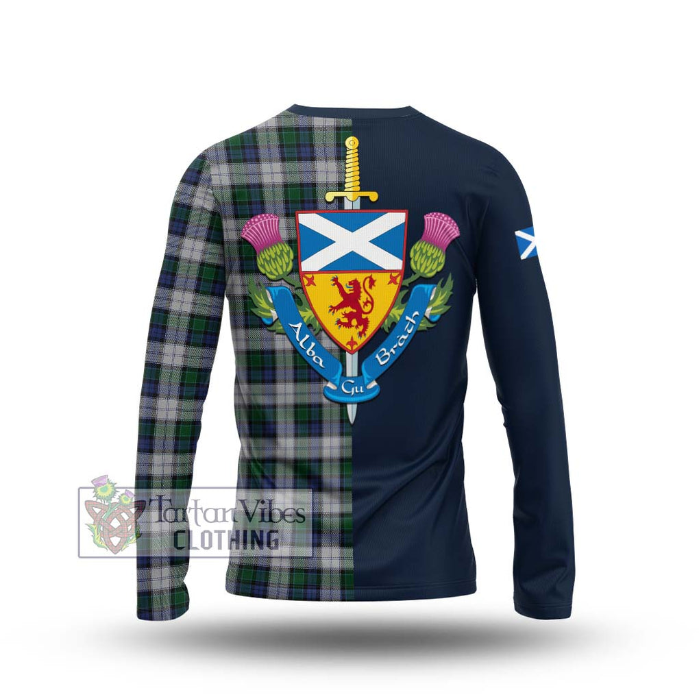 Tartan Vibes Clothing Graham Dress Tartan Long Sleeve T-Shirt with Scottish Lion Royal Arm Half Style