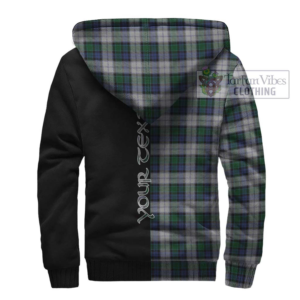 Graham Dress Tartan Sherpa Hoodie with Family Crest and Half Of Me Style - Tartanvibesclothing Shop