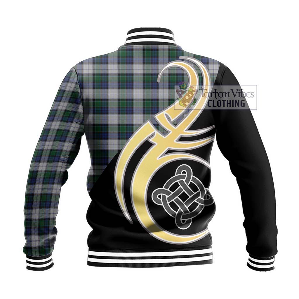 Graham Dress Tartan Baseball Jacket with Family Crest and Celtic Symbol Style - Tartan Vibes Clothing