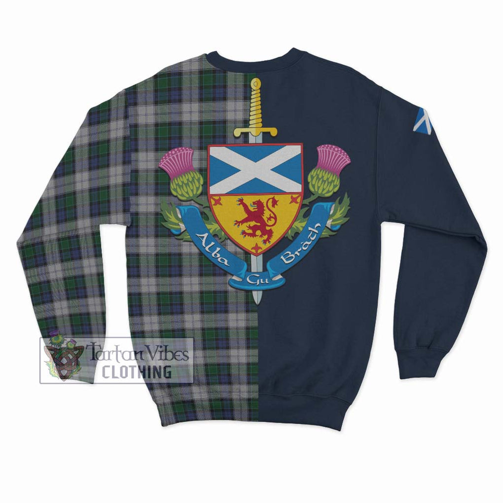 Tartan Vibes Clothing Graham Dress Tartan Sweatshirt with Scottish Lion Royal Arm Half Style