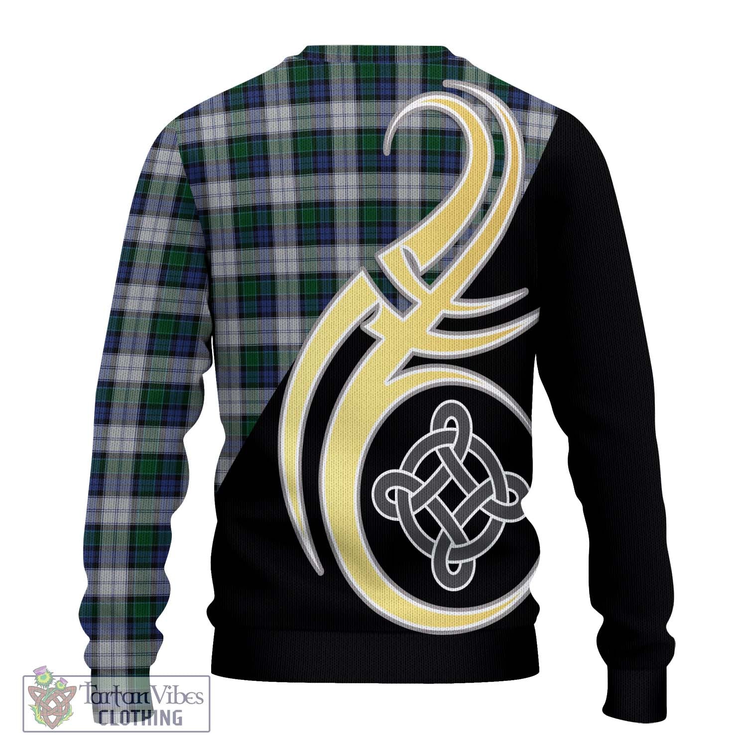 Graham Dress Tartan Knitted Sweater with Family Crest and Celtic Symbol Style - Tartan Vibes Clothing