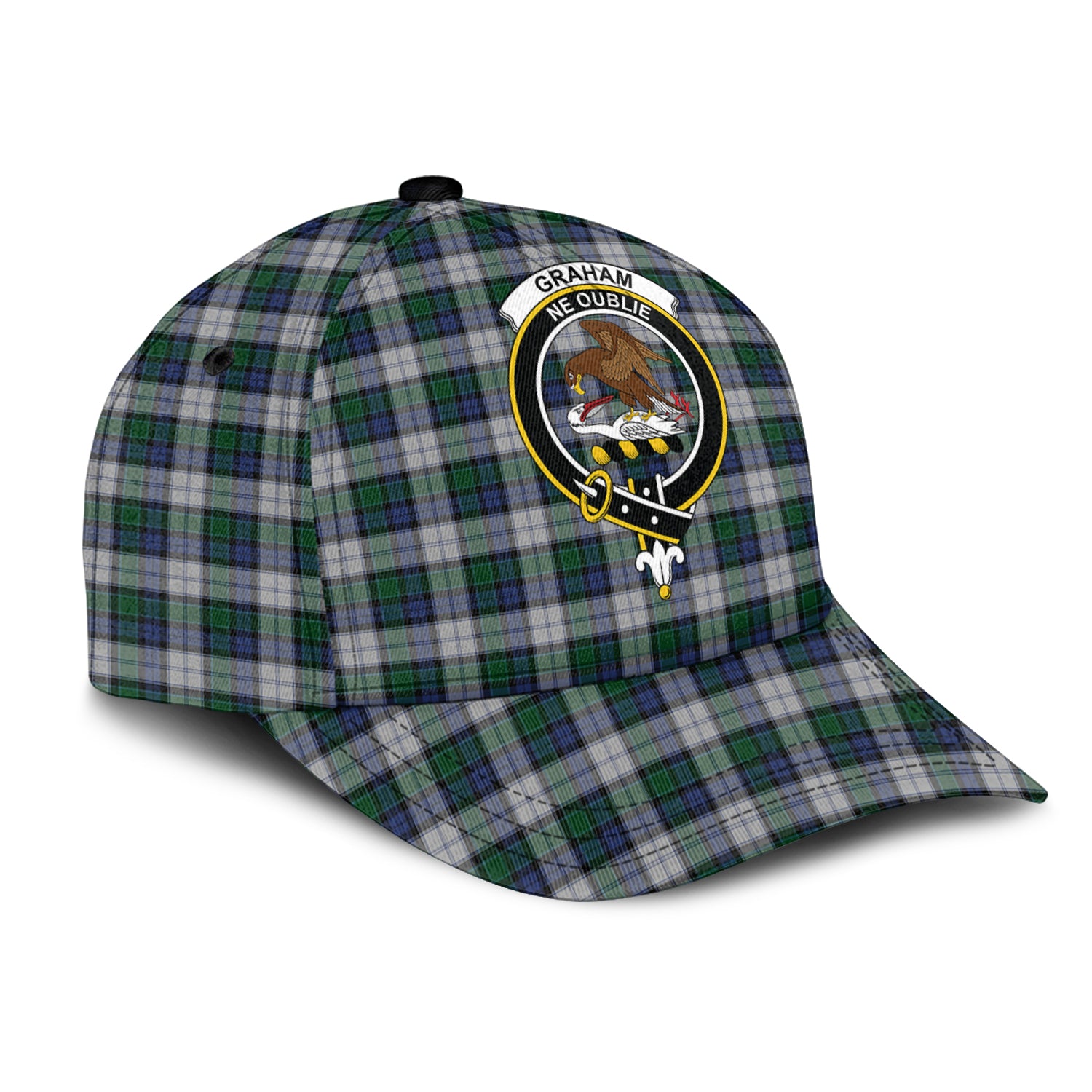 Graham Dress Tartan Classic Cap with Family Crest - Tartan Vibes Clothing