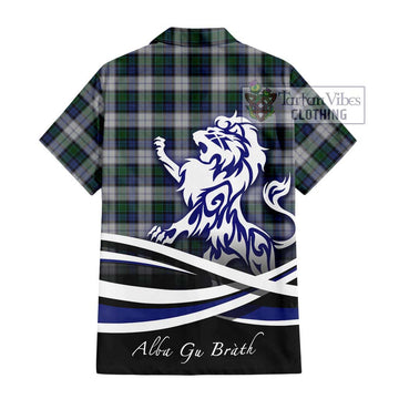 Graham Dress Tartan Short Sleeve Button Shirt with Alba Gu Brath Regal Lion Emblem