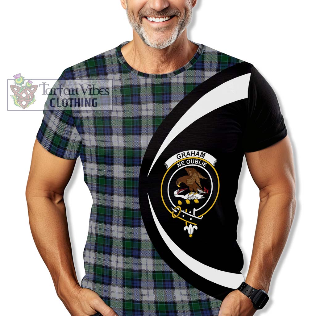 Tartan Vibes Clothing Graham Dress Tartan T-Shirt with Family Crest Circle Style