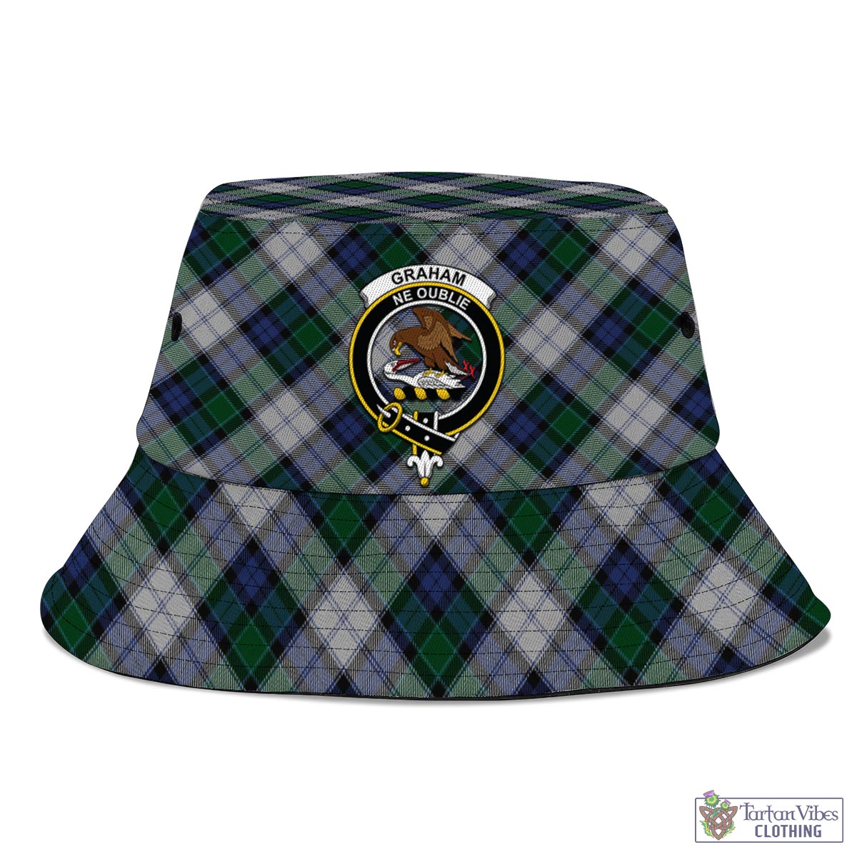 Tartan Vibes Clothing Graham Dress Tartan Bucket Hat with Family Crest