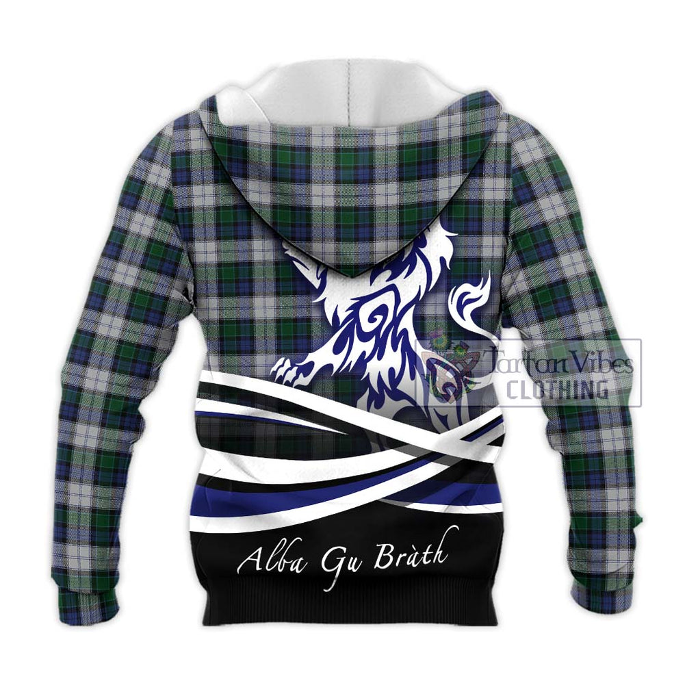 Graham Dress Tartan Knitted Hoodie with Alba Gu Brath Regal Lion Emblem - Tartanvibesclothing Shop