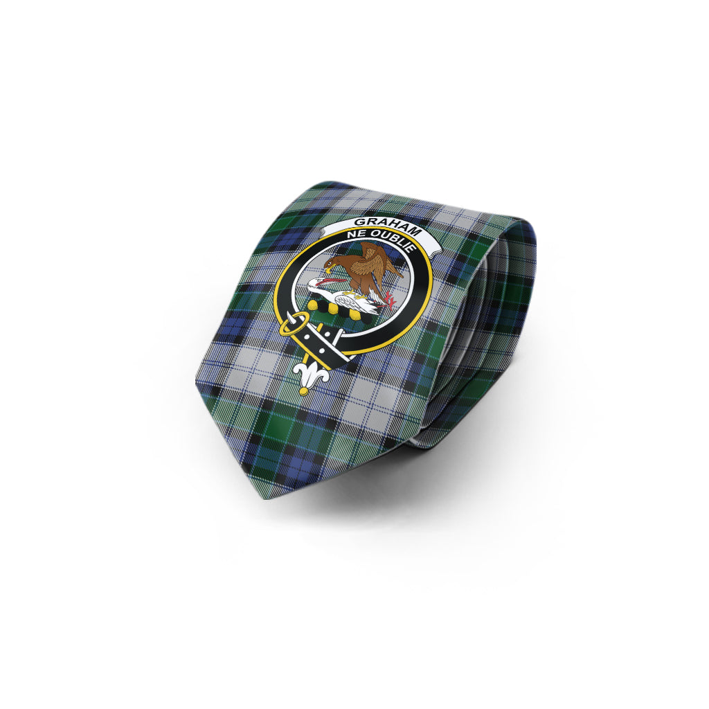 Graham Dress Tartan Classic Necktie with Family Crest - Tartan Vibes Clothing