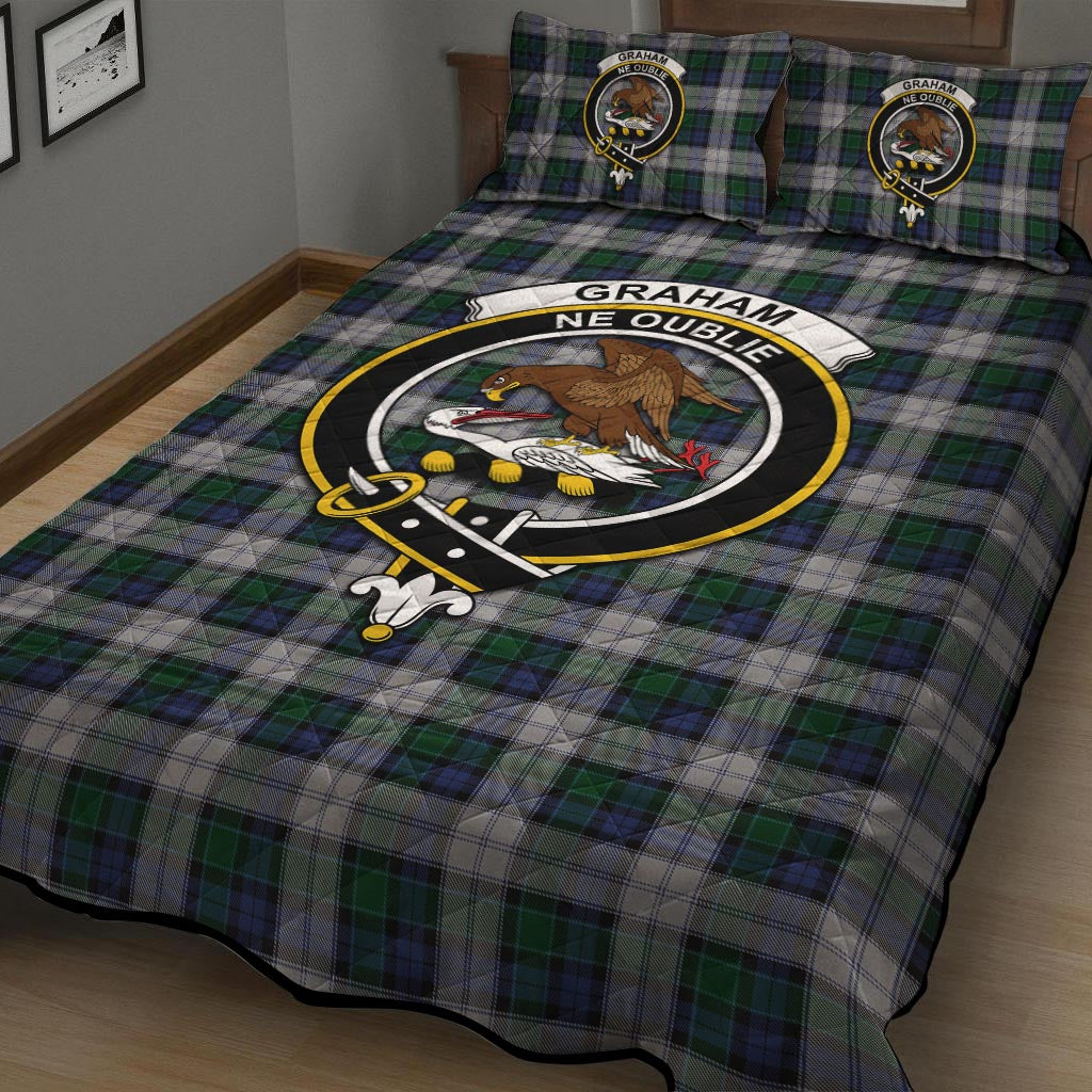 Graham Dress Tartan Quilt Bed Set with Family Crest - Tartan Vibes Clothing