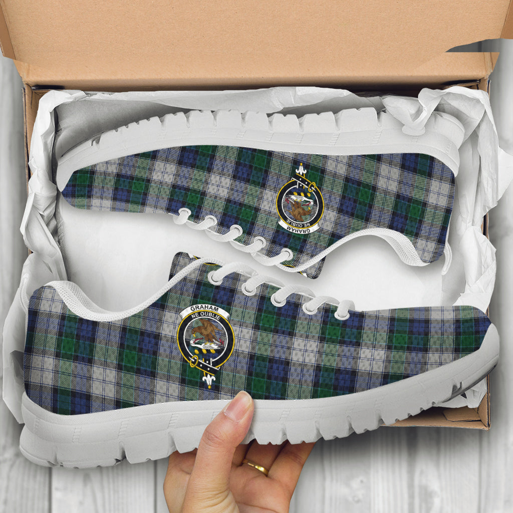 Graham Dress Tartan Sneakers with Family Crest - Tartan Vibes Clothing