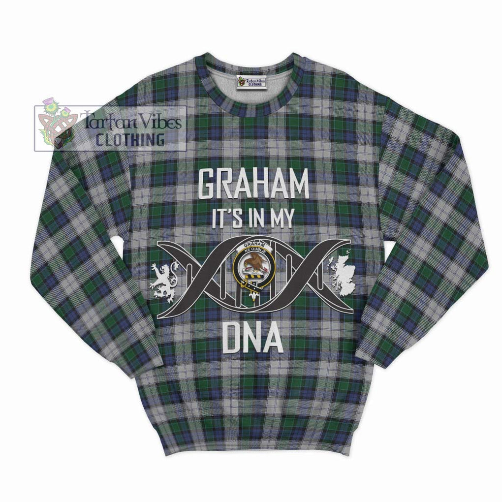 Graham Dress Tartan Sweatshirt with Family Crest DNA In Me Style - Tartanvibesclothing Shop