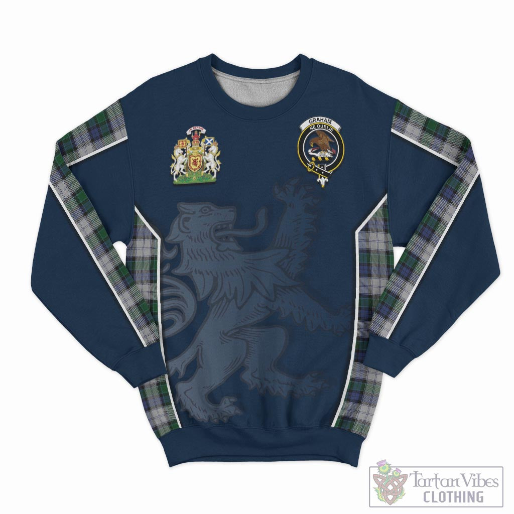 Tartan Vibes Clothing Graham Dress Tartan Sweater with Family Crest and Lion Rampant Vibes Sport Style