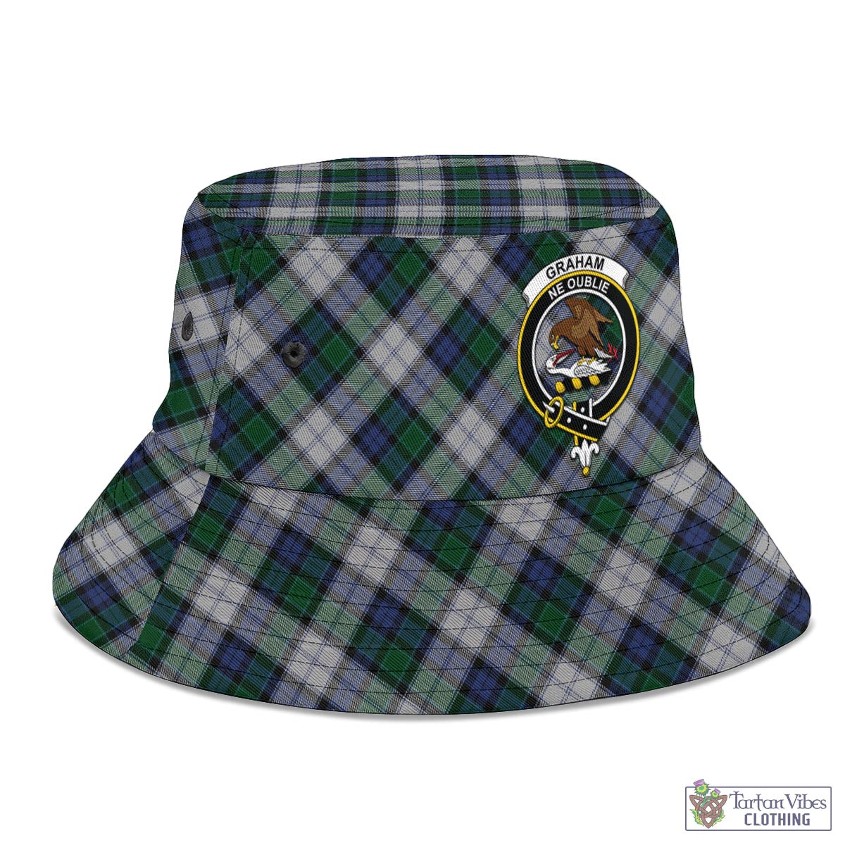 Tartan Vibes Clothing Graham Dress Tartan Bucket Hat with Family Crest