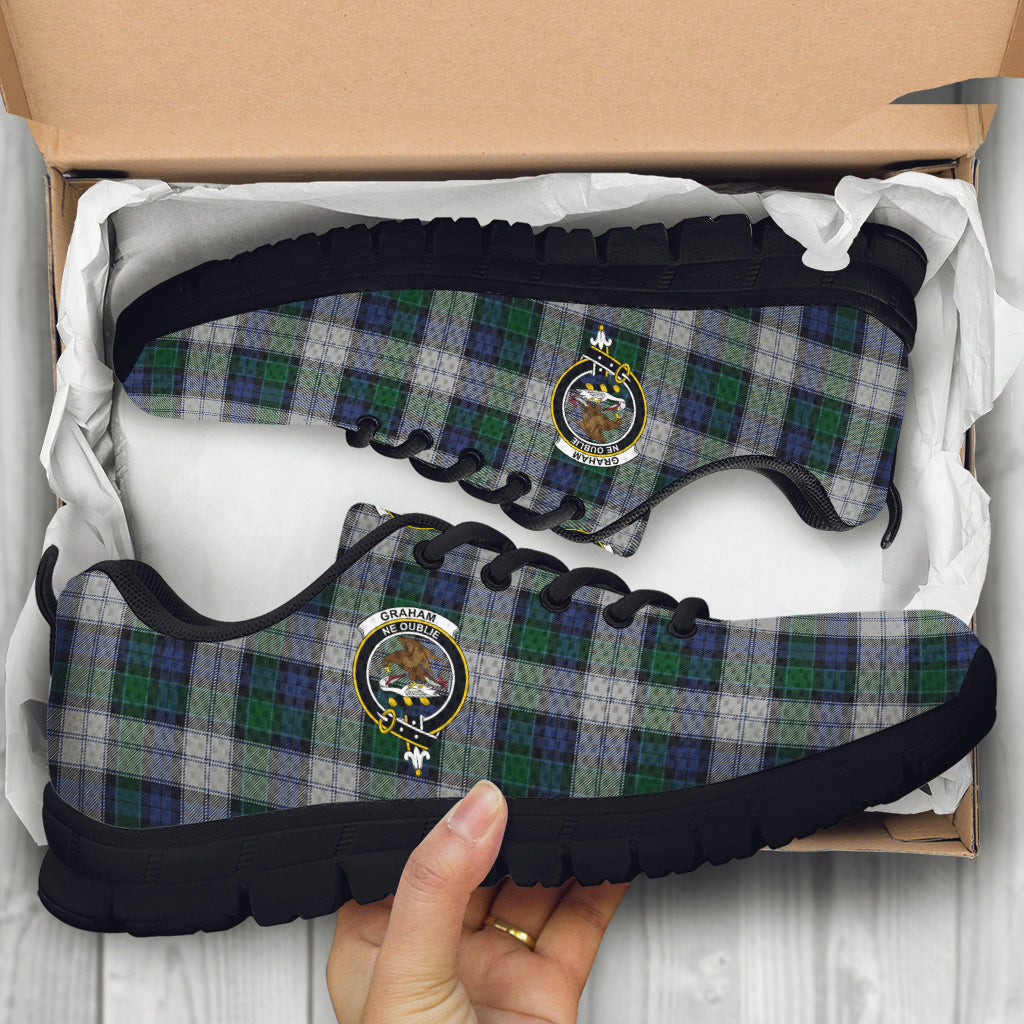 Graham Dress Tartan Sneakers with Family Crest - Tartan Vibes Clothing