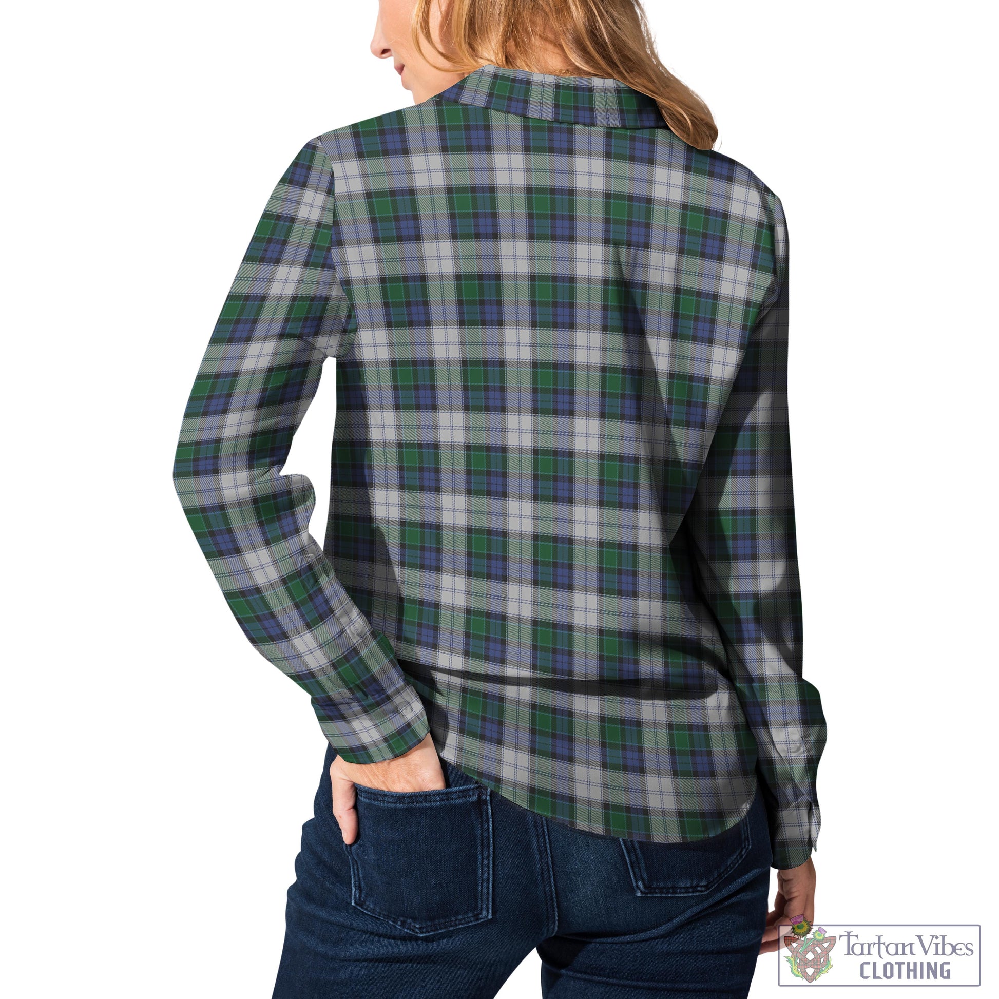 Tartan Vibes Clothing Graham Dress Tartan Womens Casual Shirt with Family Crest