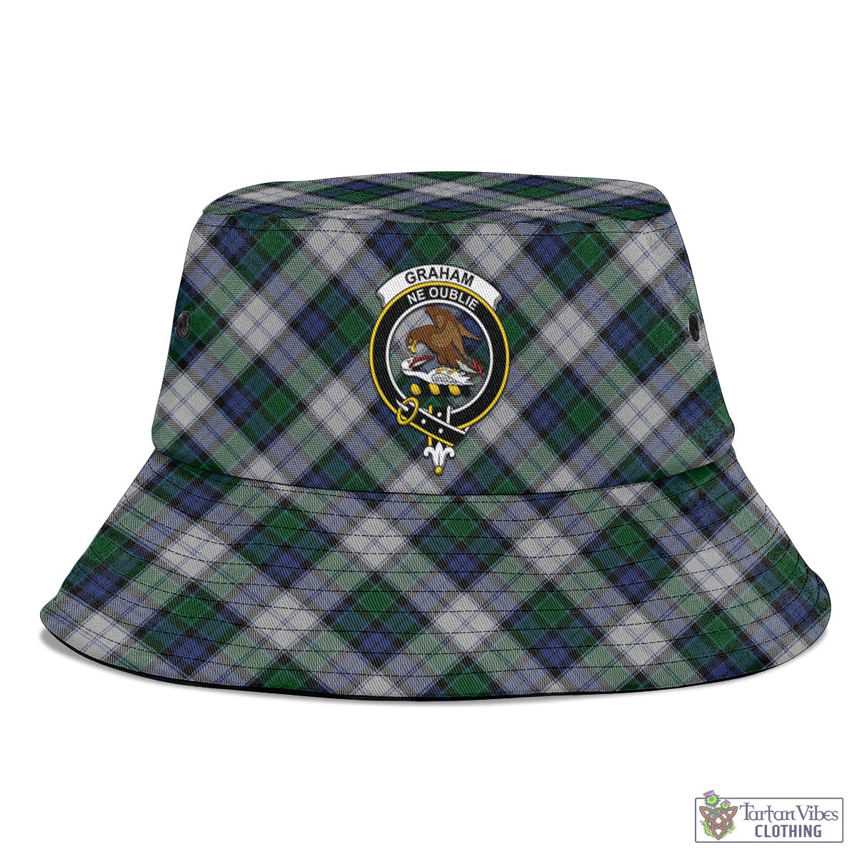 Tartan Vibes Clothing Graham Dress Tartan Bucket Hat with Family Crest