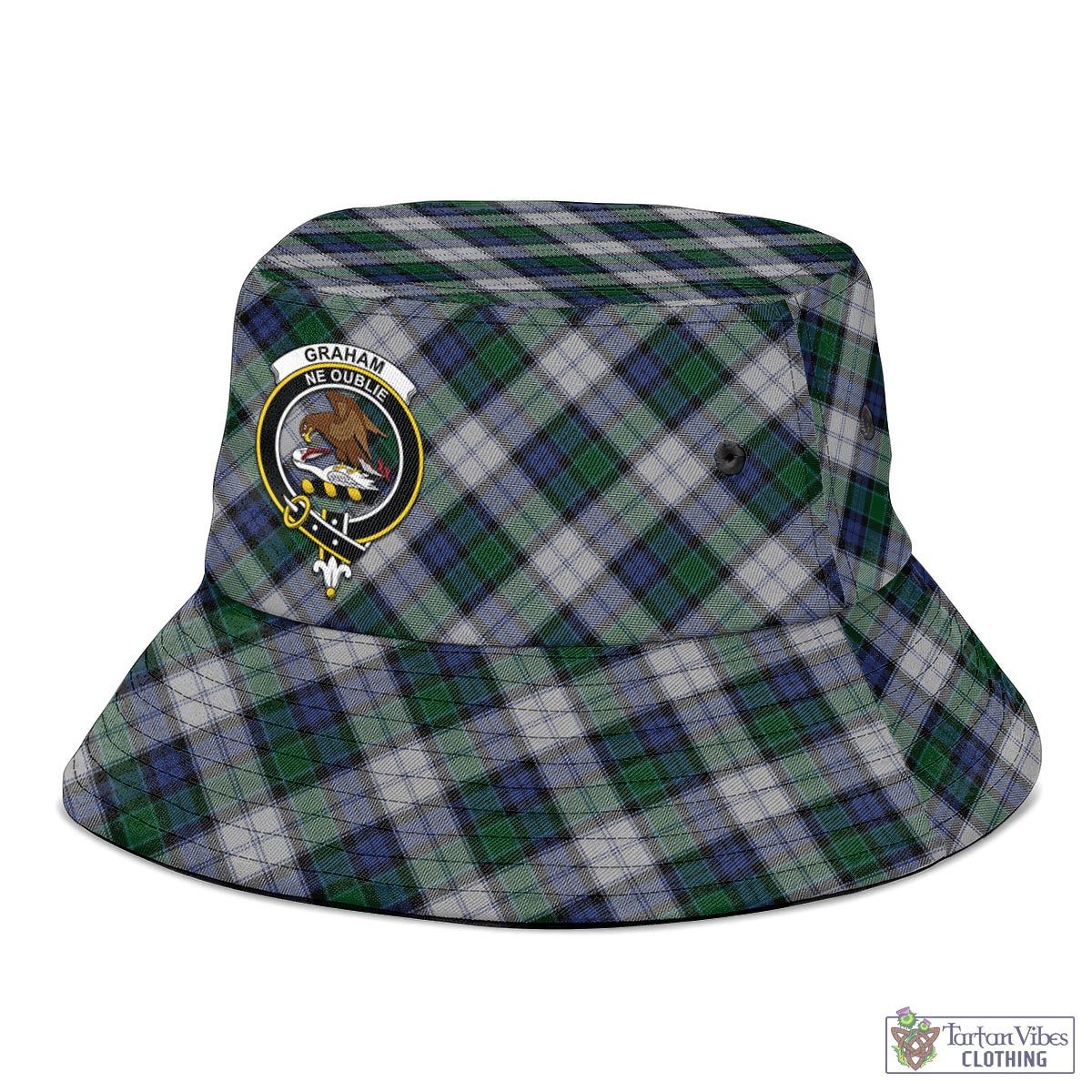 Tartan Vibes Clothing Graham Dress Tartan Bucket Hat with Family Crest