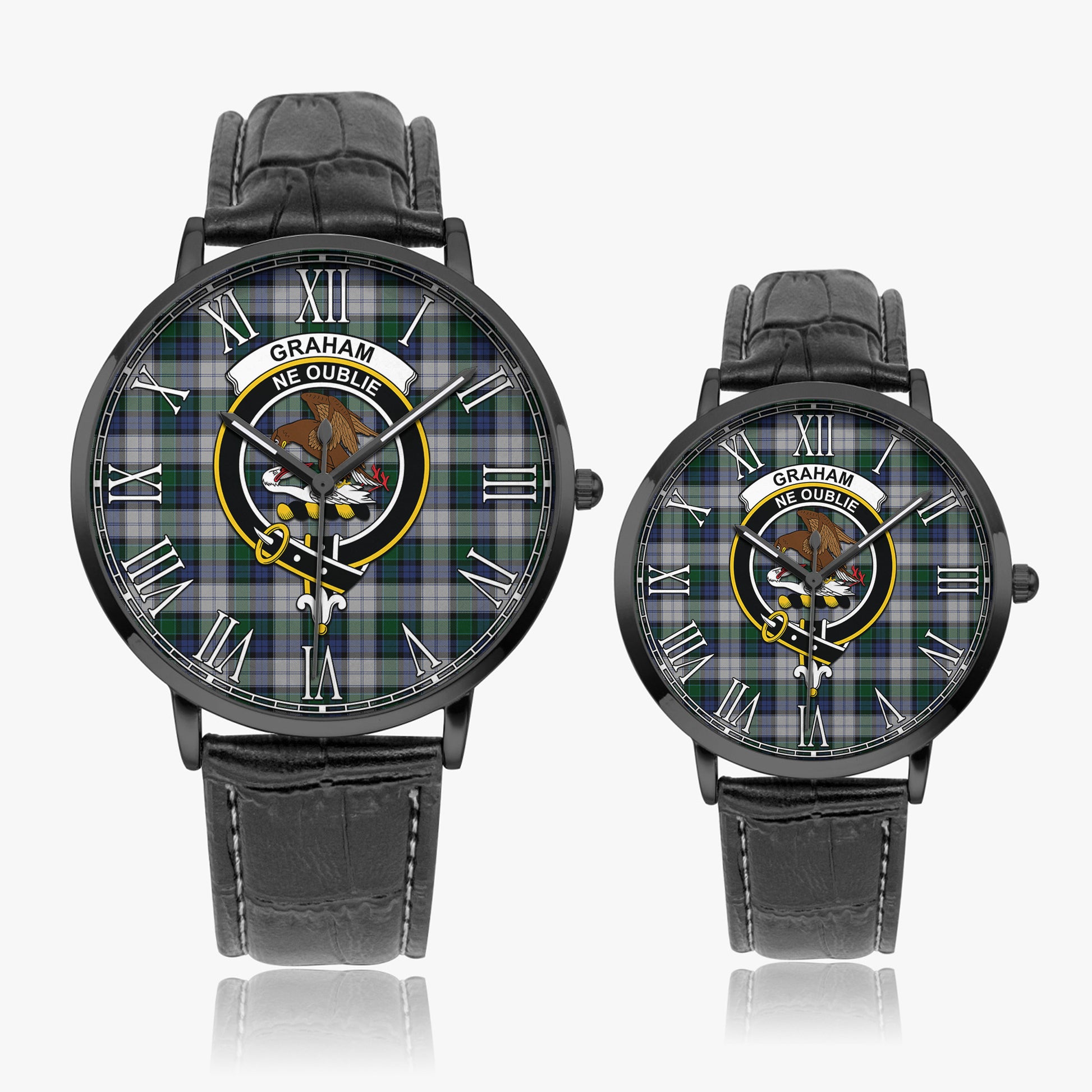 Graham Dress Tartan Family Crest Leather Strap Quartz Watch - Tartanvibesclothing