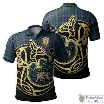 Graham of Menteith Tartan Polo Shirt with Family Crest Celtic Wolf Style