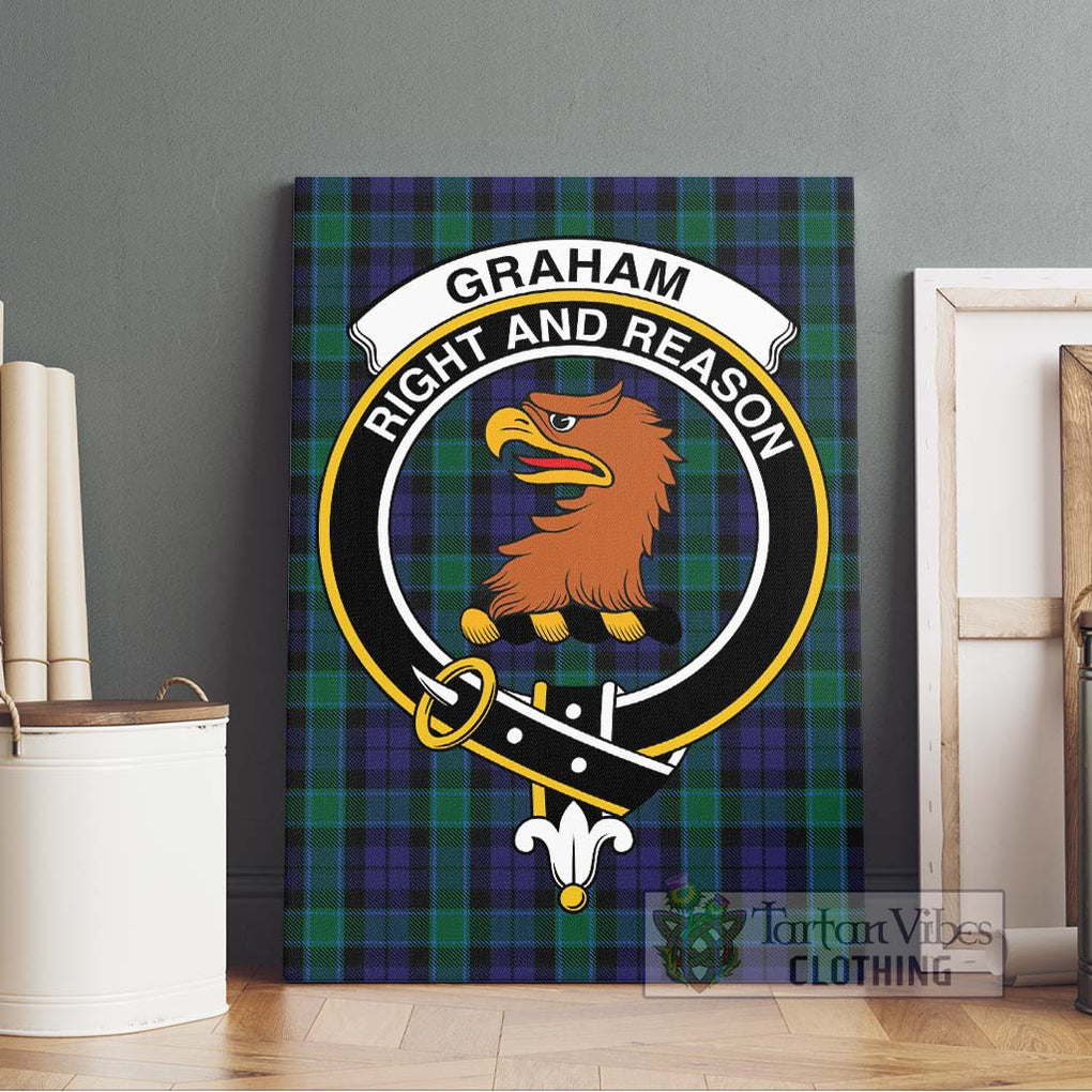 Graham of Menteith Tartan Canvas Print Wall Art with Family Crest Without Frame - Tartan Vibes Clothing