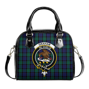 Graham of Menteith Tartan Shoulder Handbags with Family Crest