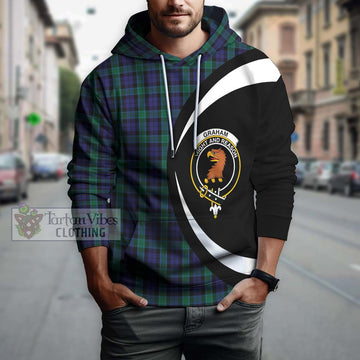 Graham of Menteith Tartan Hoodie with Family Crest Circle Style