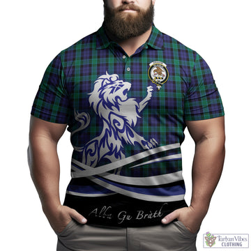 Graham of Menteith Tartan Polo Shirt with Alba Gu Brath Regal Lion Emblem