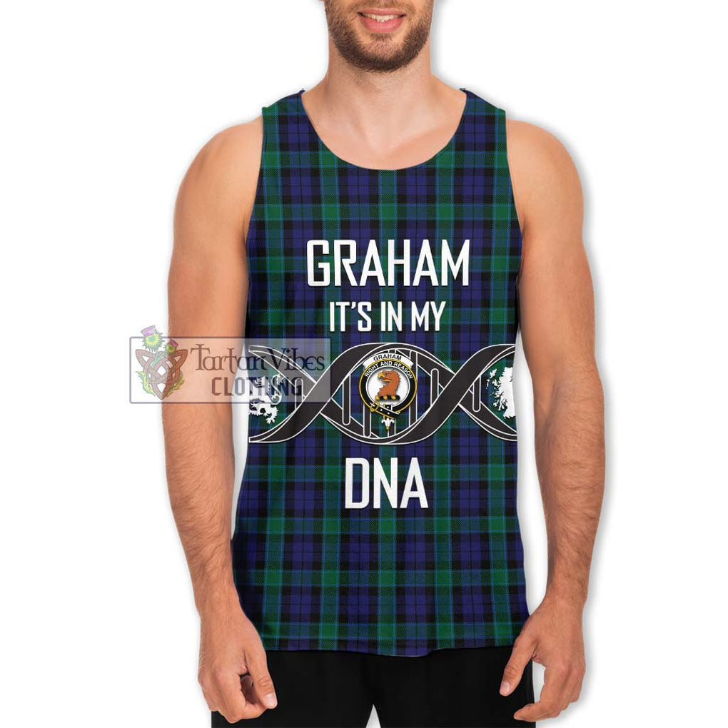 Graham of Menteith Tartan Men's Tank Top with Family Crest DNA In Me Style Men - Tartanvibesclothing Shop