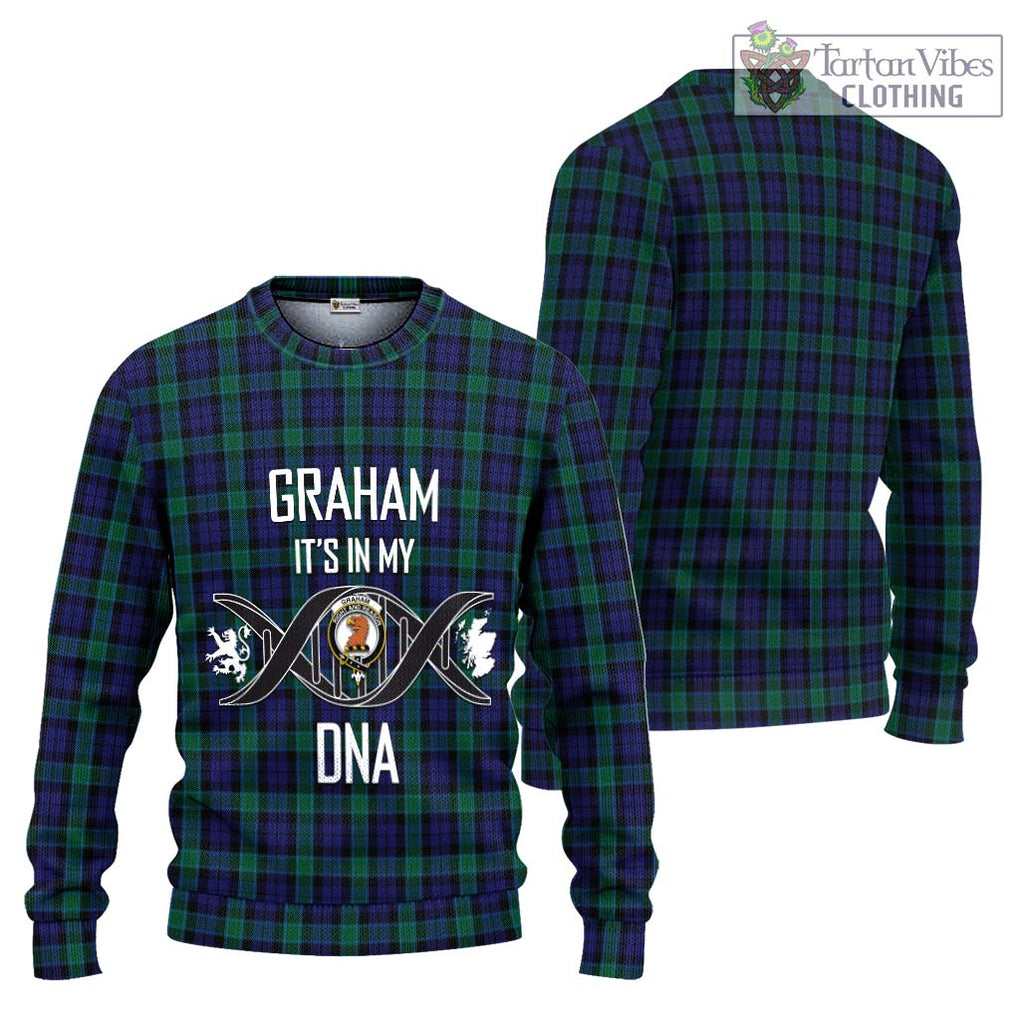 Graham of Menteith Tartan Knitted Sweater with Family Crest DNA In Me Style Unisex - Tartanvibesclothing Shop