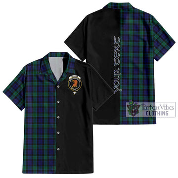 Graham of Menteith Tartan Short Sleeve Button Shirt with Family Crest and Half Of Me Style