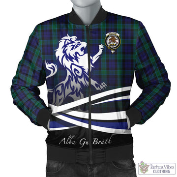 Graham of Menteith Tartan Bomber Jacket with Alba Gu Brath Regal Lion Emblem