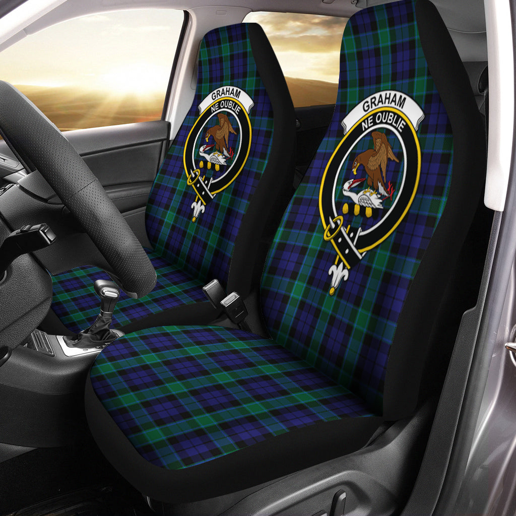 Graham of Menteith Tartan Car Seat Cover with Family Crest One Size - Tartanvibesclothing