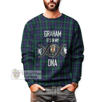 Graham of Menteith Tartan Sweatshirt with Family Crest DNA In Me Style