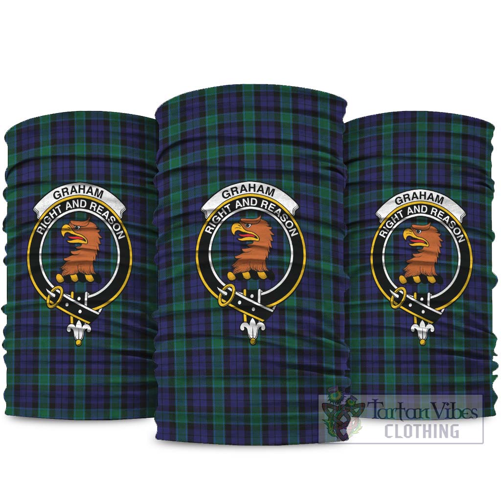 Graham of Menteith Tartan Neck Gaiters, Tartan Bandanas, Tartan Head Band with Family Crest