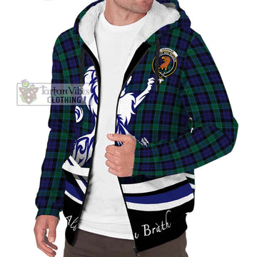 Graham of Menteith Tartan Sherpa Hoodie with Alba Gu Brath Regal Lion Emblem